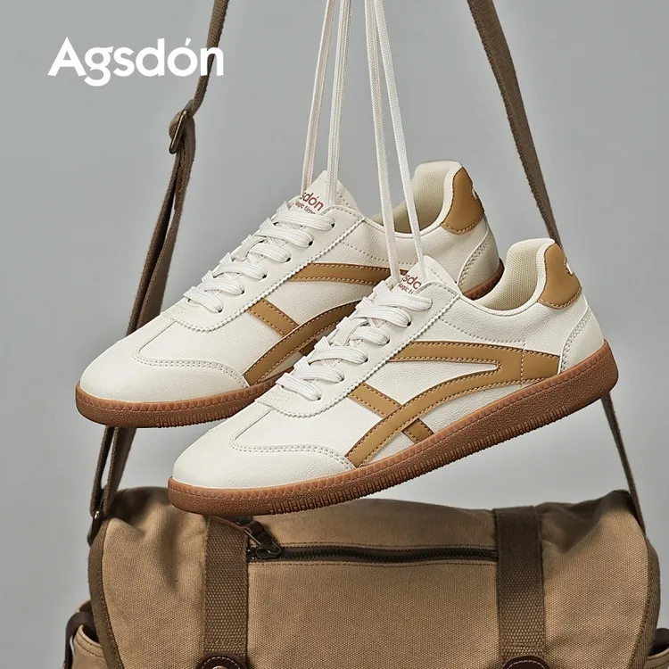 奥古狮登男鞋秋季复古德训鞋男款平底防滑休闲阿甘板鞋男士运动鞋