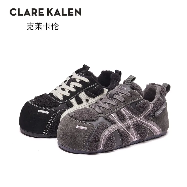 【英国CK】圆头厚款运动休闲鞋时尚休闲鞋复古低帮时尚厚底透气