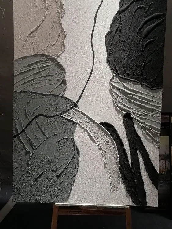 新款无框画 抽象大肌理侘寂风 奶油风 黑白灰