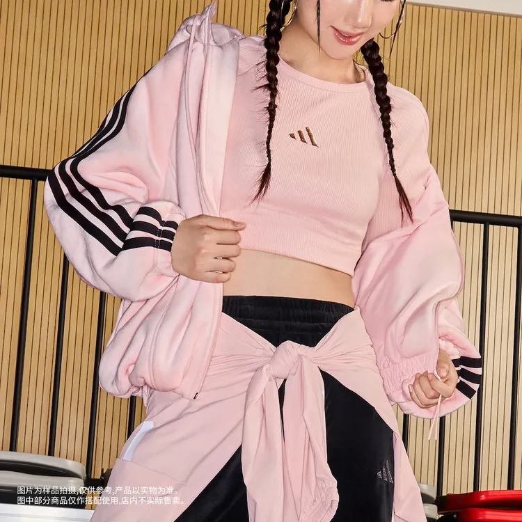 Adidas阿迪达斯STORY VELVET JAC保暖运动休闲连帽夹克外套KB7605