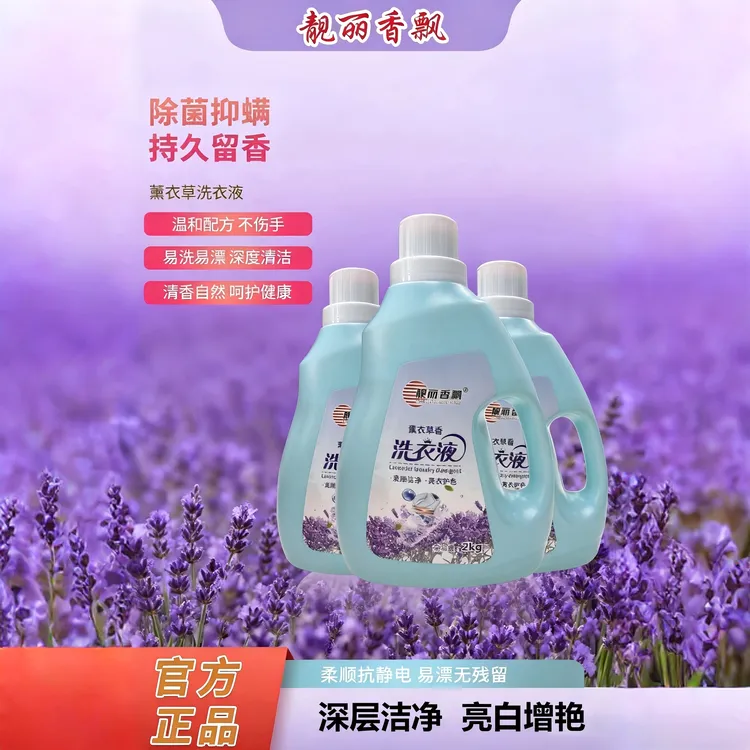 熏衣草香深层清洁抑菌去渍去污洗衣液家庭装柔顺抗静电护色增艳D
