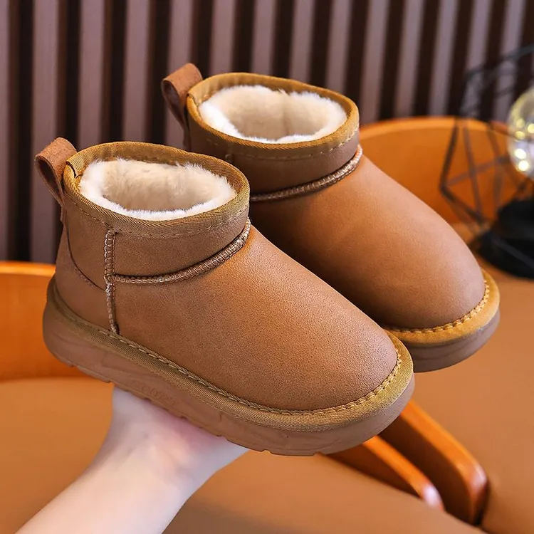 儿童雪地靴女童加绒保暖雪地鞋男童2025新款冬季鞋子户外棉鞋