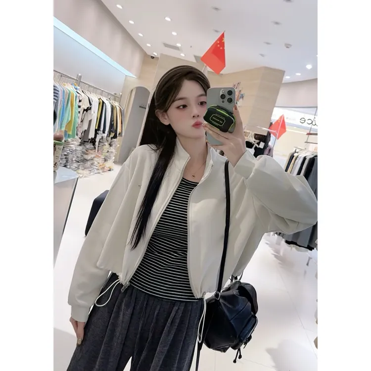 2806立领条纹卫衣两件套