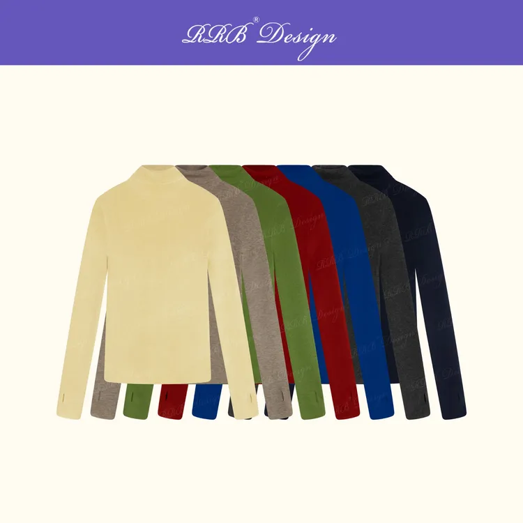 RRB Design「冬日色彩」基础百搭秋冬色系羊毛混纺高领针织衫