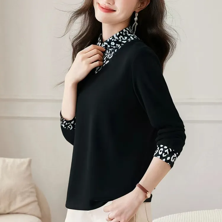 打底衫女秋冬2025年新款大码女装半高领长袖T恤内搭德绒宽松上衣
