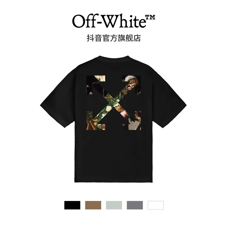 OFF-WHITESS26 新款背后箭头印花轻奢高级短袖OFFTE11ISEAMR-A