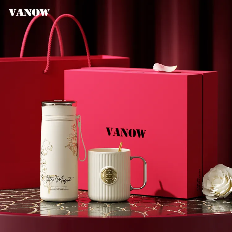 vanow送礼高档礼盒智能保温杯套装定制logo文字送领导高级感礼物