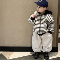 【星慕】 加绒条纹外套吐司卫裤