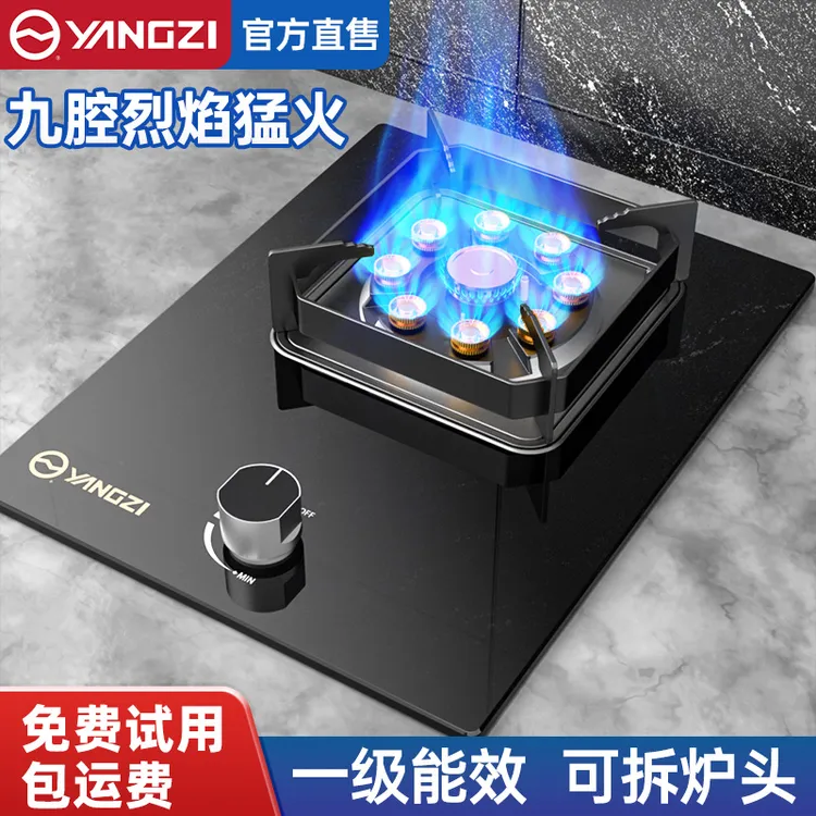 扬子单灶燃气灶煤气灶天然气灶猛火大火力嵌入式台式两用炉具九腔