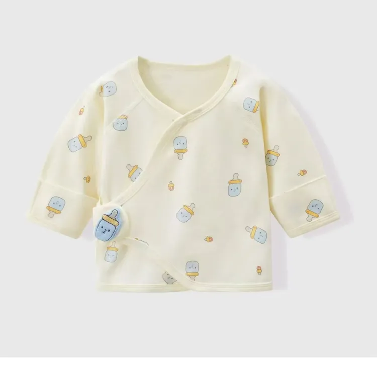 新生儿纯棉半背衣婴儿a类四季无骨和尚服