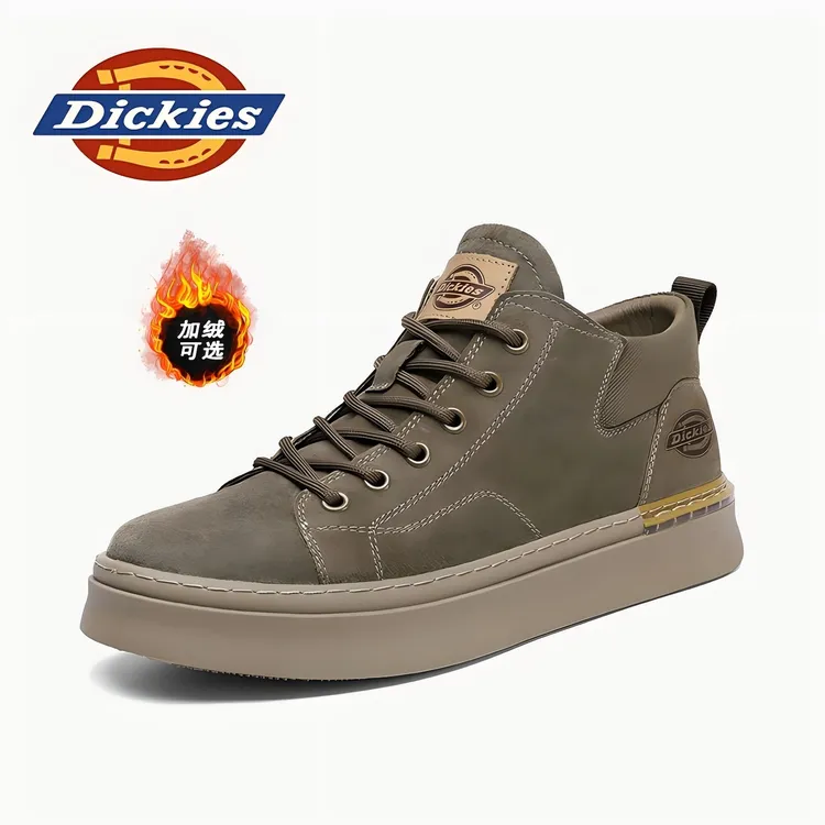 Dickies男鞋秋冬防滑轻便工装靴男士加绒加厚保暖马丁靴二棉靴子