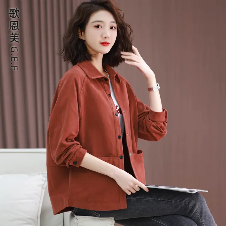 休闲外套女春秋2025新款大码宽松洋气百搭减龄中年妈妈早春上衣