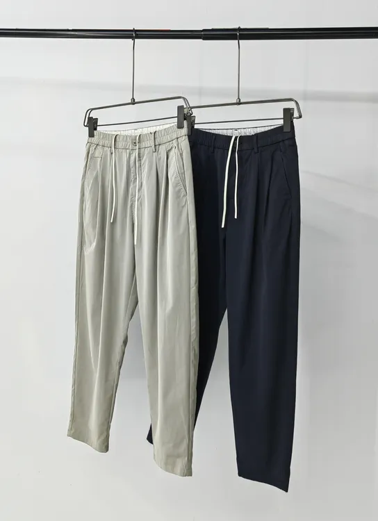 简约日系微阔休闲裤