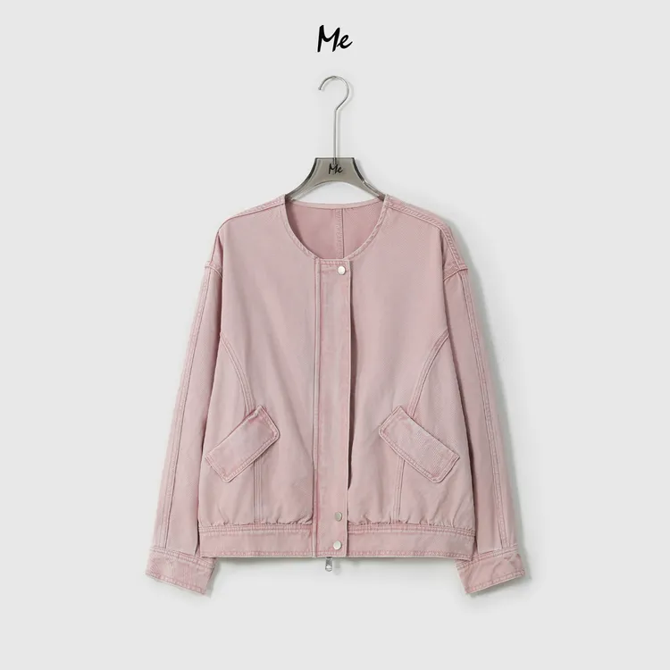 ME【芭乐牛仔夹克】100棉复古水洗茧型显瘦时尚百搭外套MESA0213