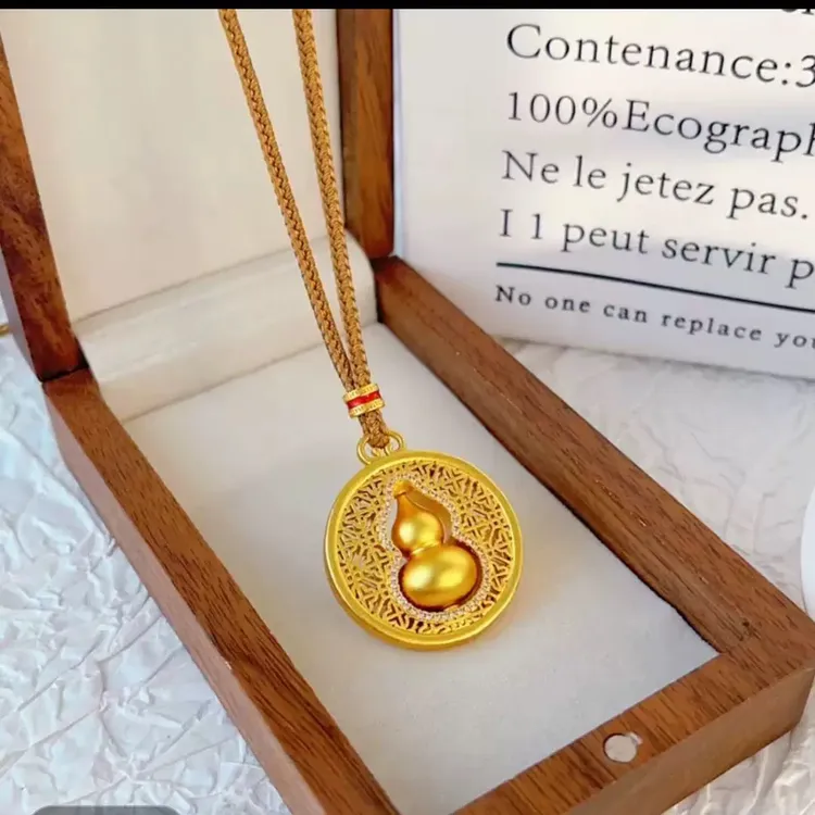 铜合金项链 【妙锦老师推荐】“旋转福气满满福禄葫芦项链”