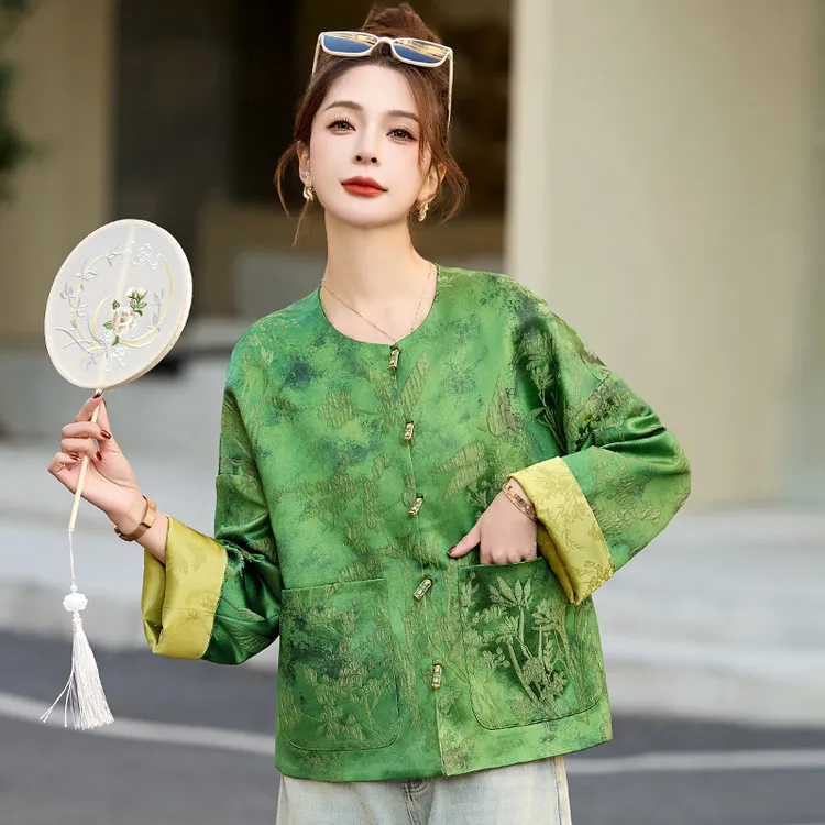新中式国风短外套2025春季新款高级感气质复古唐装盘扣两面穿上衣
