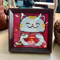 招财猫高级感画用于办公室情绪