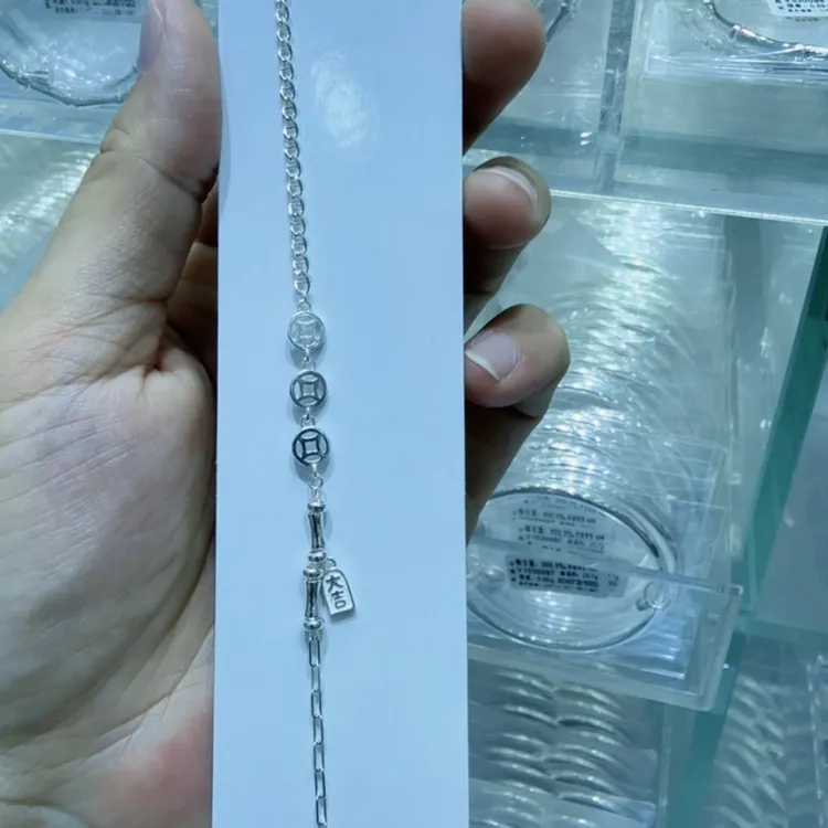 足银手链 民族风原创设计女日韩银制品轻奢珠宝银色简约