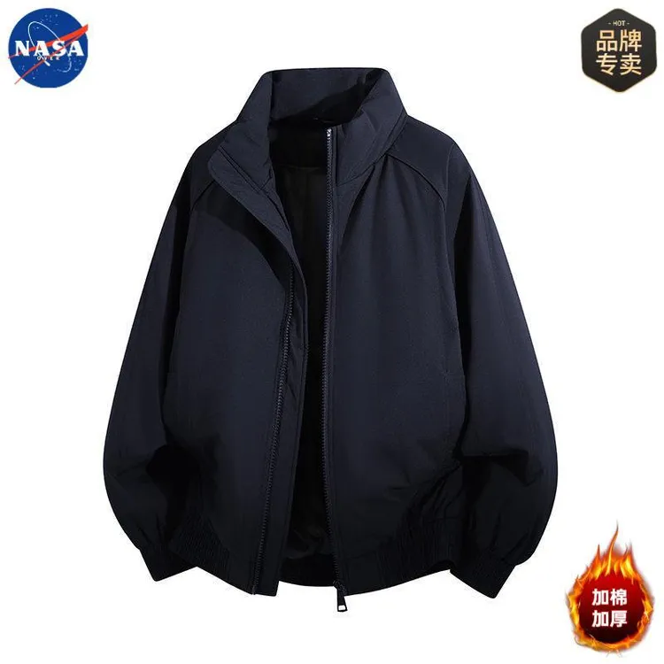 品牌冬季痞帅棉衣外套男士保暖高质量棉袄子加厚休闲纯色棉服