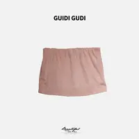 GUIDI GUDI【孤寂】气质休闲百搭短半裙/黄加蓝