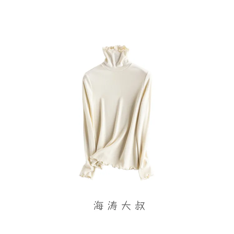 【海涛大叔】「咱家的！！」自发热木耳边纯色打底衫