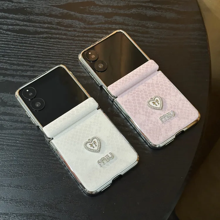 适用小米MIXFlip手机壳折叠屏爱心蝴蝶结蛇鳞纹磁吸中轴女保护套