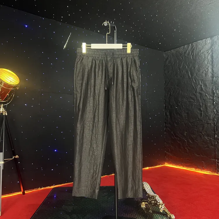 PULLMAN新款香云纱龟裂纹男装裤子PMB8003