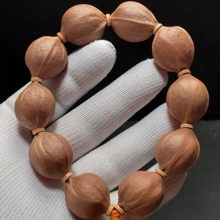 正宗梅林铁核2.0＊2.5三花手串，宽厚比接近1：1原生态铁核料！