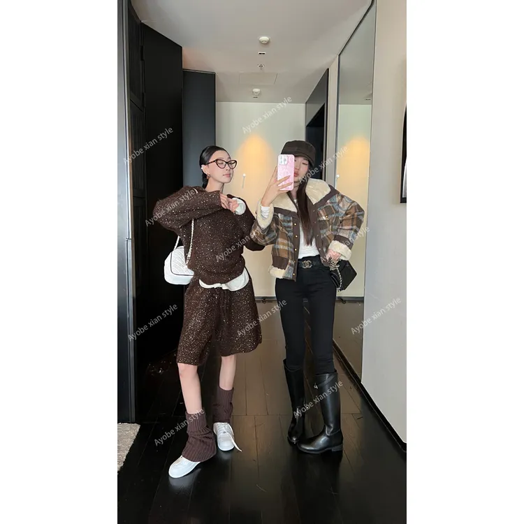 【AYOBE】小贤  80羊毛慵懒调性高级感细闪套装