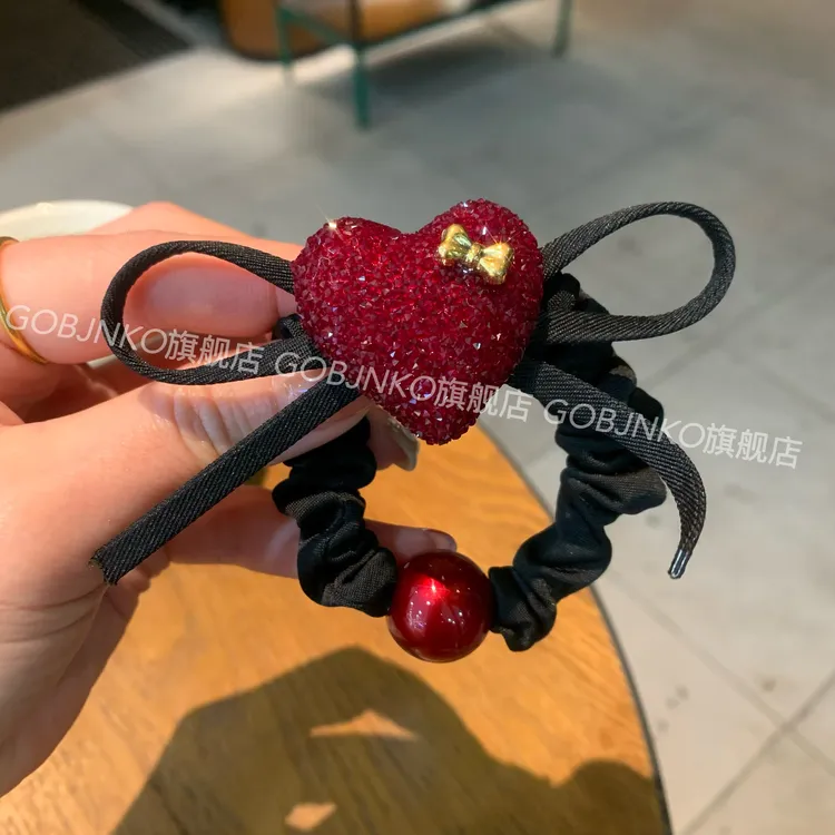 GOBJNKO2026新年红头绳复古百搭本命年发圈扎头绳可爱韩版发绳女