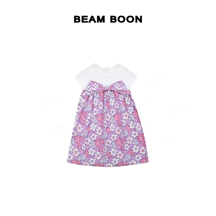 Beam Boon |【莓果酱】儿童云感拼接亲肤透气舒适家居日常连衣裙