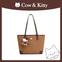 【刘叮当甄选】CowKitty/复古潮流大容量托特包手提单肩8138卡其