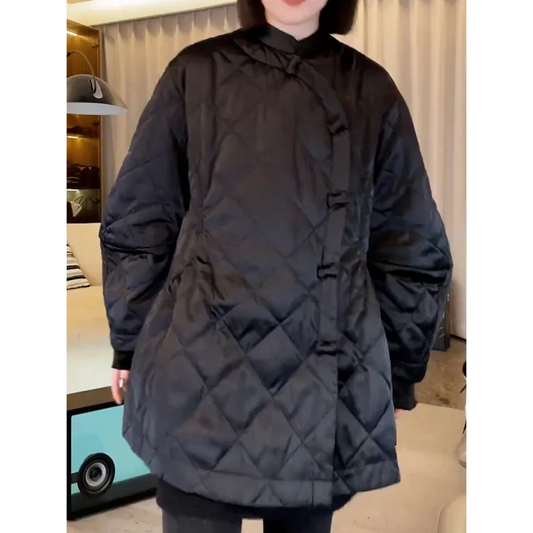 国风气质宽松棉服外套女2025秋冬新款新中式洋气加厚保暖百搭棉衣