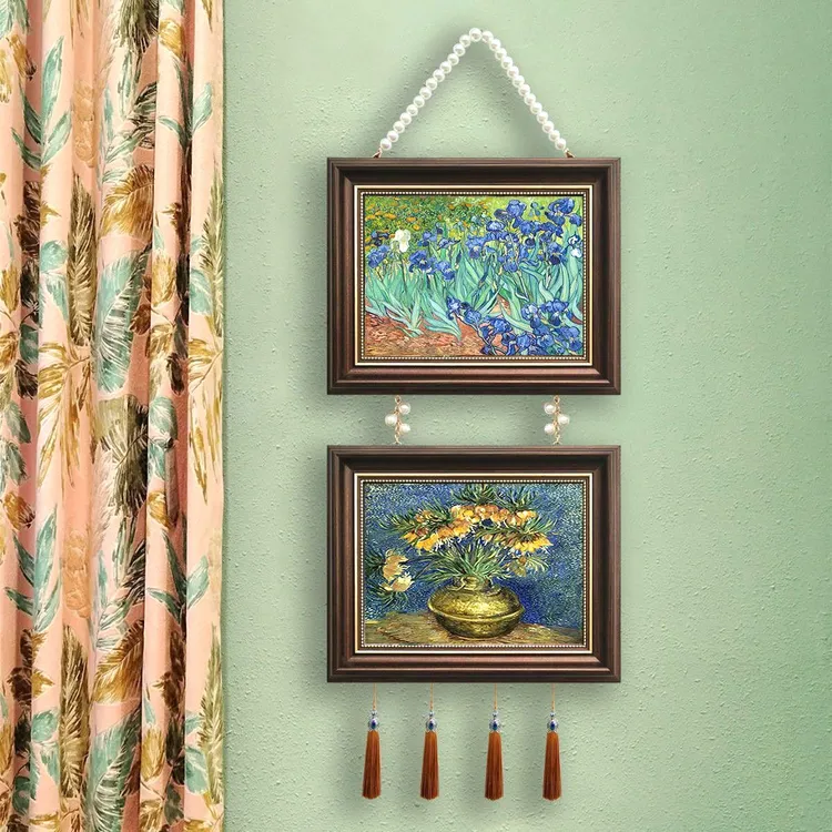 只卖正品  两联复古挂画美式法式欧式中古现代客厅餐厅卧室儿童