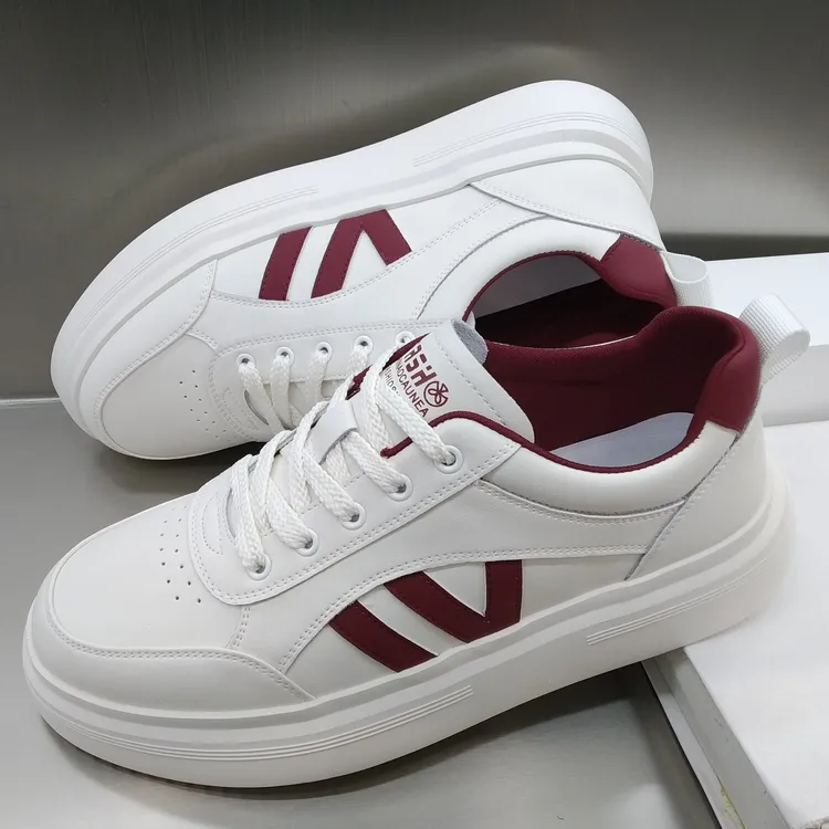 夏发男士皮鞋2025春 季新款真皮时尚板鞋轻质运动休闲小白鞋百搭