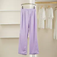 麦迪尚品【蒙M】50516107 简约纯色垂感休闲裤春夏女装品牌折扣