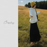  韩彬彬"花瓣裙"三醋酸+山羊绒柔软垂坠挺括秋日温柔半身裙2440-6