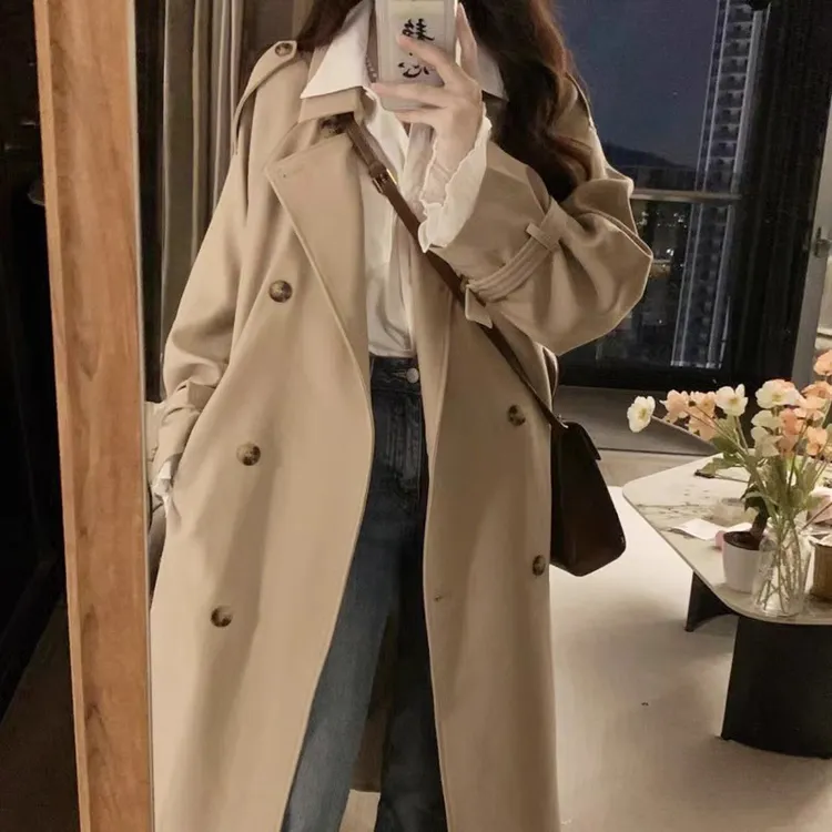 风衣外套女中长款小个子2025新款秋季英伦风韩系早秋今年流行大衣