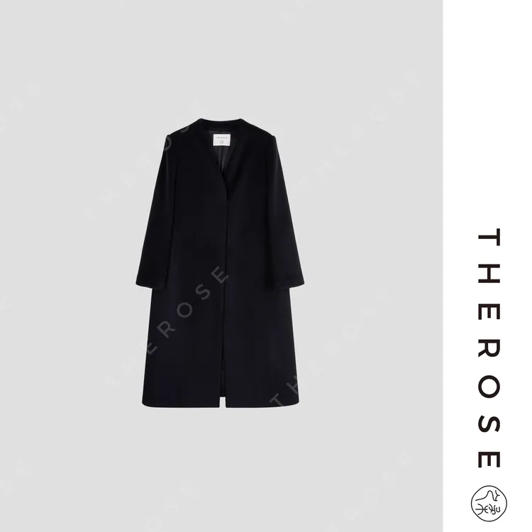 之柔【合伙人】静奢极简气质小山羊绒西装大衣百搭中长款气质外套女