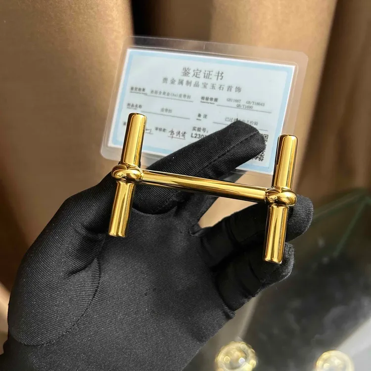 新款皮带扣头男士18k镀金工字扣H扣女士腰带扣头3.8配件3.2卡扣