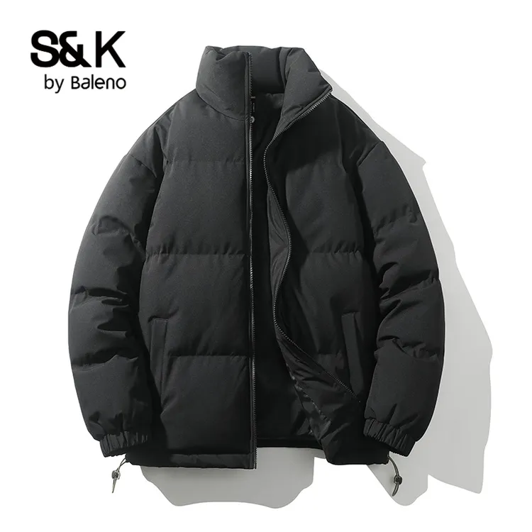 班尼路S&K秋冬季新款新款保暖棉衣男款韩版休闲宽松立领加厚棉服