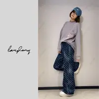 LANGLANG 双色面料韩系ins个性口袋烧花透底工艺长袖T恤BELL5111