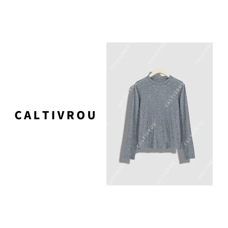 Caltivrou春季气质针织打底衫女2025春秋宽松显瘦长袖上衣Y15155
