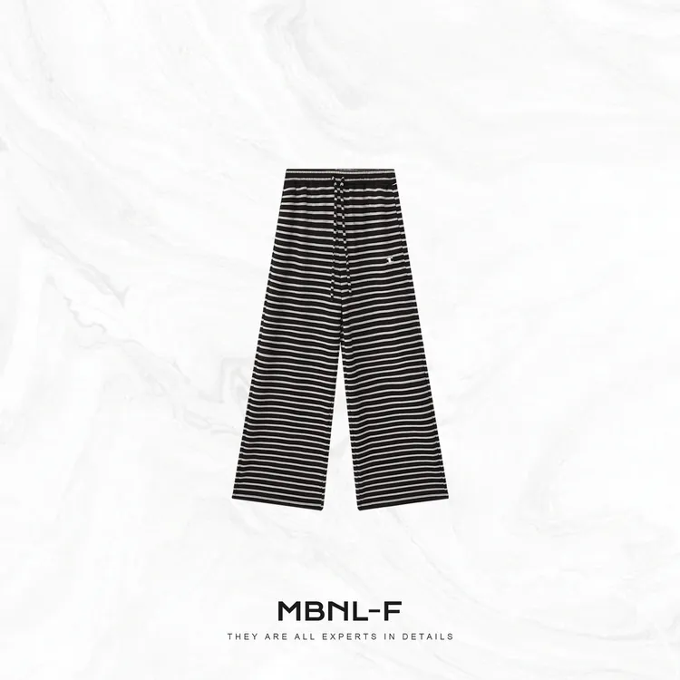 MBNL-F “慕斯条纹裤” 层次感显瘦日常极简休闲裤 秦磊XM-XKZ3740