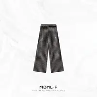 MBNL-F “卡其条纹裤” 层次感显瘦日常极简休闲裤 秦磊XM-XKZ3740