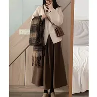 C-6330+6258+7369大码秋季新款外套+打底衫+半身裙时尚套装