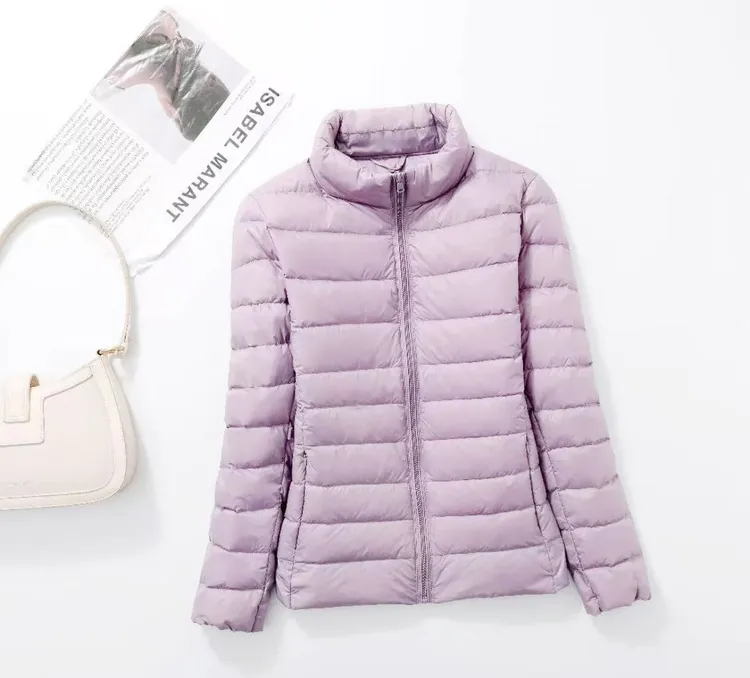 拉链口袋～轻薄羽绒棉服 内胆外穿女士2025秋冬棉服