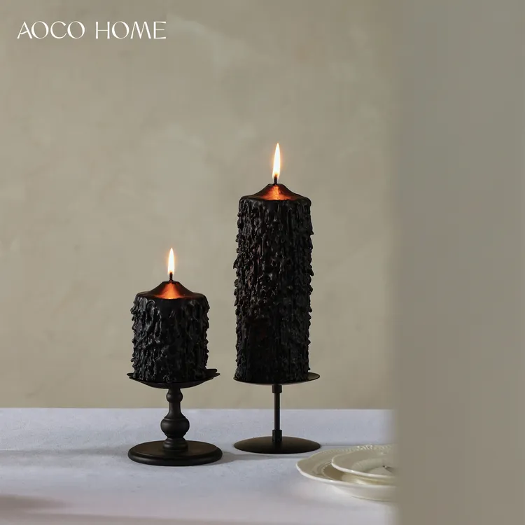 【寂泪】手工黑色滴泪蜡烛无味艺术空间哥特小众家居装饰摆件