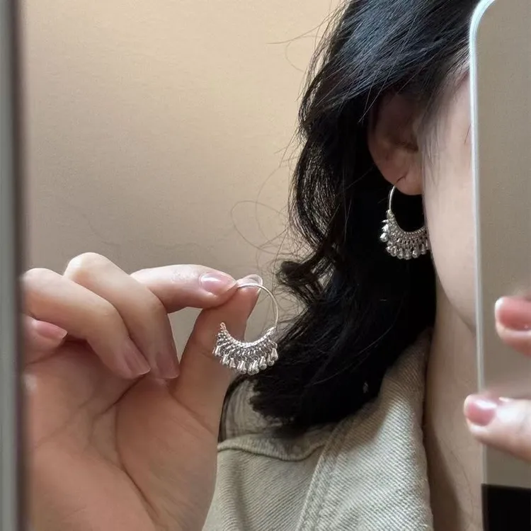 铜合金耳饰 925银冷淡风水滴流苏耳环女款小众独特耳饰气质耳饰女