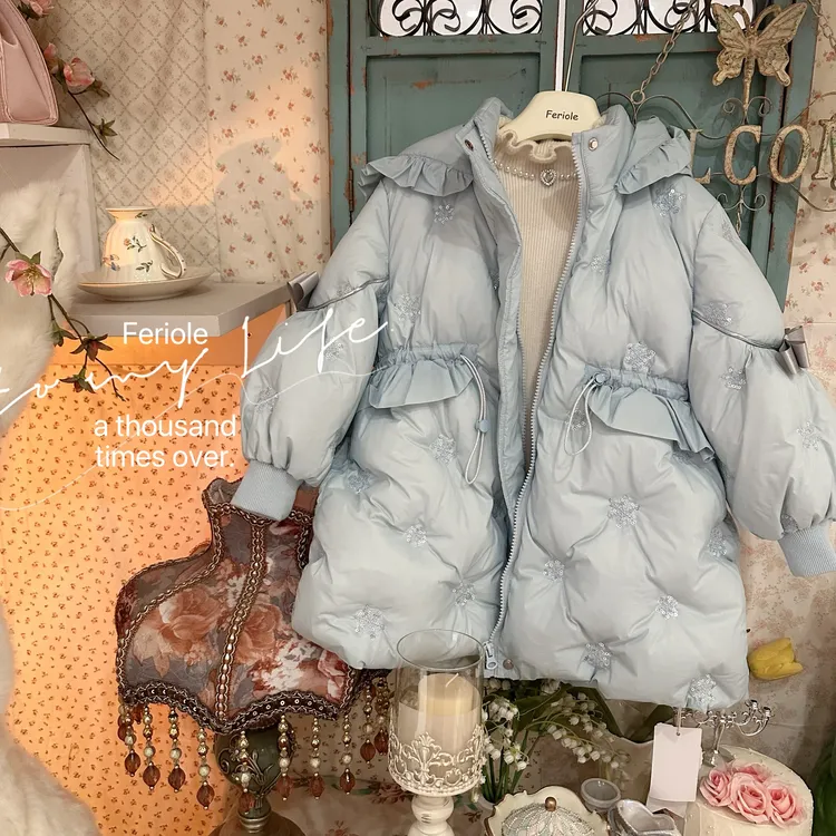 【YS】FLL-53552-儿童韩系百搭重工亮片羽绒服（冬款）